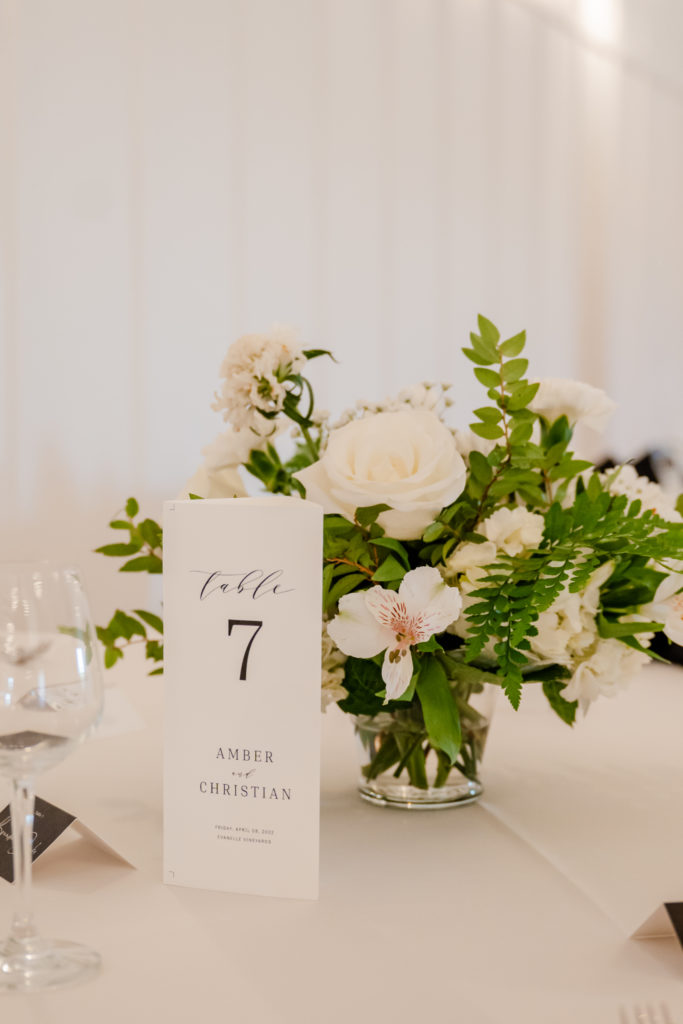 Table number settings